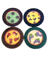 Essex Collection Bois d&#39;Arc TUTTI FRUTTI Set of 4 Dessert Luncheon 8&quot; Pl... - €25,78 EUR