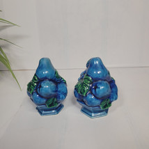 Vintage Mood Indigo Salt &amp; Pepper Shakers E-2371 Inarco - £15.47 GBP