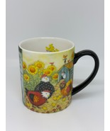 Lang Ceramic Mug Chicken Coop Artwork By Debi Hron 2013 Sunflower &amp; Hen ... - $9.88