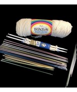 Vintage Bundle BOYE Zephr Aluminum &amp; Plastic Knitting Needles + Grants W... - $357.94 MXN