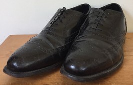 Vintage Bostonian Black Leather Wingtip Brogues Mens Oxford Dress Shoes ... - $46.99