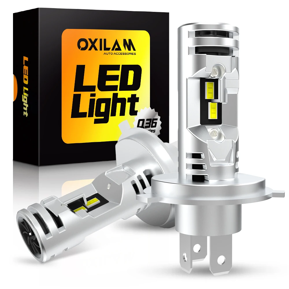 OXILAM 2Pcs Canbus H4 Turbo LED Headlights 60W High Power HB2 9003 Bulbs High - £33.86 GBP