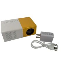 Mini LED Projector Yellow White HDMI USB AV Micro SD Tested Working - $18.40