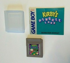 Kirby&#39;s Pinball Land Game Boy Nintendo Case Booklet Cartridge Authentic Tested - £20.03 GBP