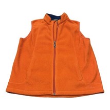 Vintage LL Bean Orange Fleece Vest Mens Womens XL Orange Full Zip Sleeve... - $56.09