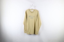 Vintage 90s Mens Large Faded Notre Dame University Long Sleeve T-Shirt Gold USA - £26.00 GBP