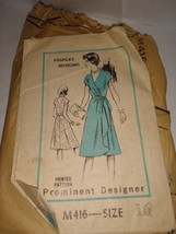 Vintage Mail Order Frances Henaghan Dress pattern M416 Size 16 CUT - $12.00