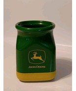 John Deere Rubber Koozie Drink Can Holder Green Yellow 3&quot; Square Bottom ... - $11.26