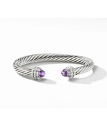 David Yurman Cable Bracelet with Amethyst and Diamonds, 7mm - $1,037.78 CAD