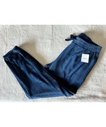 Forever 21 Dark Blue Velour Joggers With Pockets And Drawstring NWT size 0X - $18.00