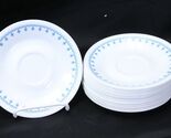 Corelle Snowflake Blue Garland Saucers 6-1/8" Lot of 16 - $15.67