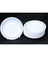 Corelle Snowflake Blue Garland Saucers 6-1/8" Lot of 16 - $15.67
