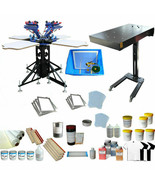 US Stock Micro-Adjust 4 Color 4 Station Screen Printing Press Printer &amp;D... - $2,388.05 CAD
