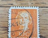 Netherlands Stamp Queen Juliana 10c Used Circular Cancel 308 - £0.73 GBP