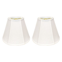 Royal Designs Deep Empire Bell Lamp Shade, White, 8&quot; x 14&quot; x 11&quot;, Set of 2 - £99.87 GBP