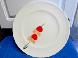Over &amp; Back Salad Dessert Plate Portugal Skewer cheese tomato Lot of 4 - $24.75