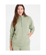 Banana Republic Sz M Sage Baby Terry Zip Sweatshirt Fleece Kangaroo Pocket - $29.37 CAD