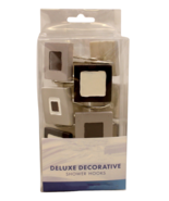 Square Shower Curtain Hooks – 12-Piece Hand-Painted Polyresin Set, Gray ... - $17.64 CAD