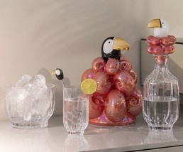 Lladro Set 9463 Toucan Ice Bucket+9464 Glass Bottle+9465 Crystal Glasses... - £2,252.58 GBP