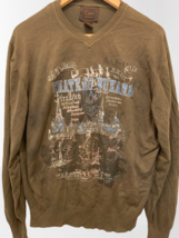 Cigar Couture Ling Sleeve 100% Cotton Dark Olive Sweatshirt with Sailboa... - $9.89