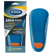 Dr. Scholl&#39;s Men&#39;s 8-12 Pain Relief Arch Pain Orthotics with Shock Guard... - £10.35 GBP