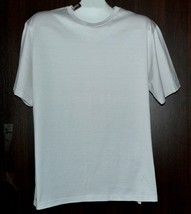 Moda Light Gray Cotton Men&#39;s Plain Solid Crewneck T-Shirt Size XL  - £18.43 GBP