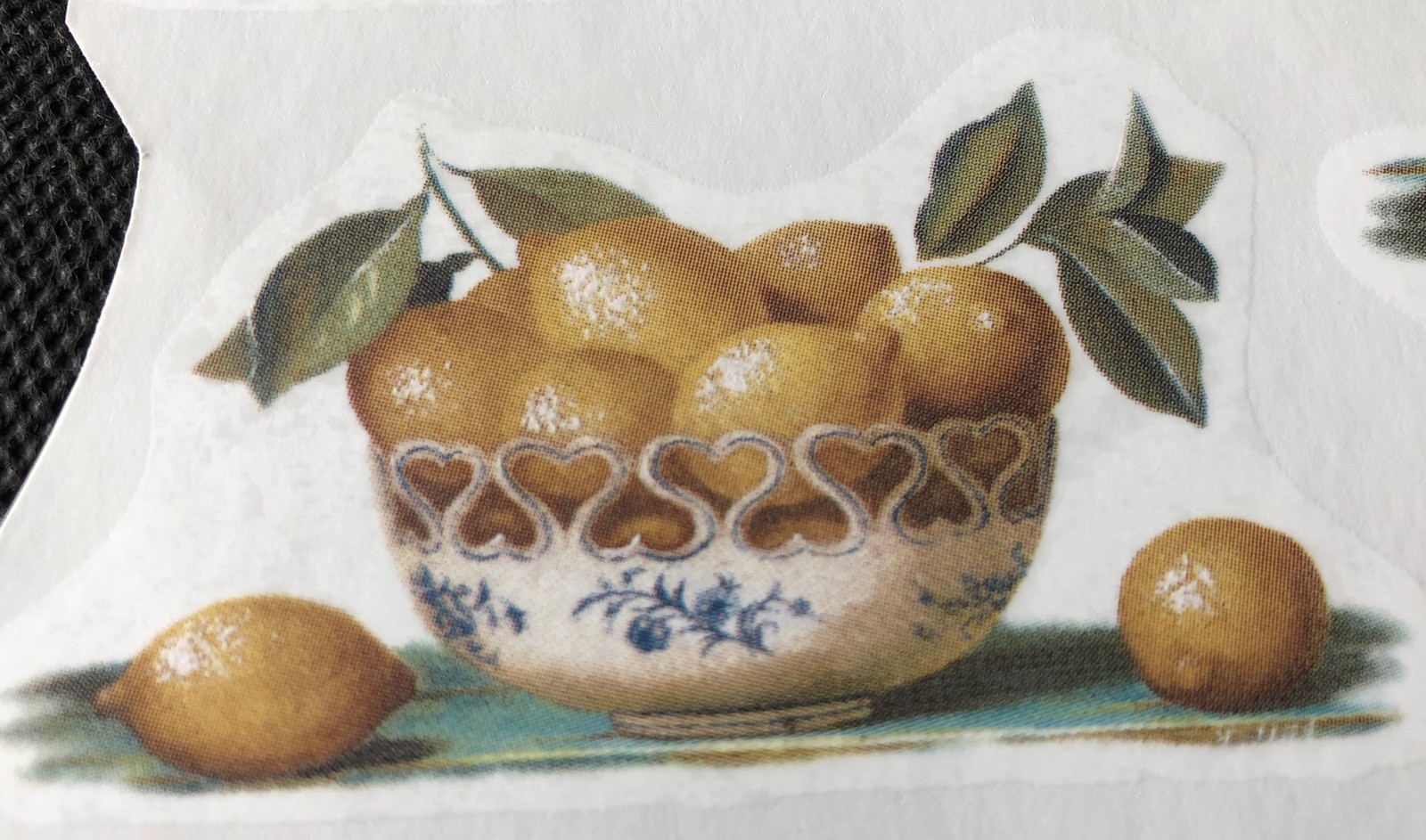 M16 -  Ceramic Waterslide Decal - 6 Bowl of Lemons - 3&quot; - $1.50