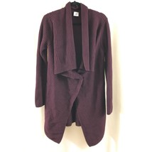 Cabi Womens Regal Cardigan Sweater Cotton Blend Burgundy Size L Style 3350 - £30.92 GBP