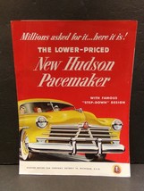 The Lower-Priced Hudson Pacemaker Sales Brochure 1950 - $67.48