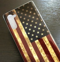 For Samsung Galaxy Note 10 - Tpu Rubber Gummy Case Skin Cover Usa American Flag - £14.45 GBP