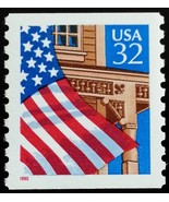 1995 32c Flag over Porch, Coil Scott 2913 Mint F/VF NH - $1.28