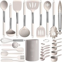 Silicone Cooking Utensils Set - Heat Resistant Kitchen Utensils,Turner Tongs,Spa - £38.36 GBP