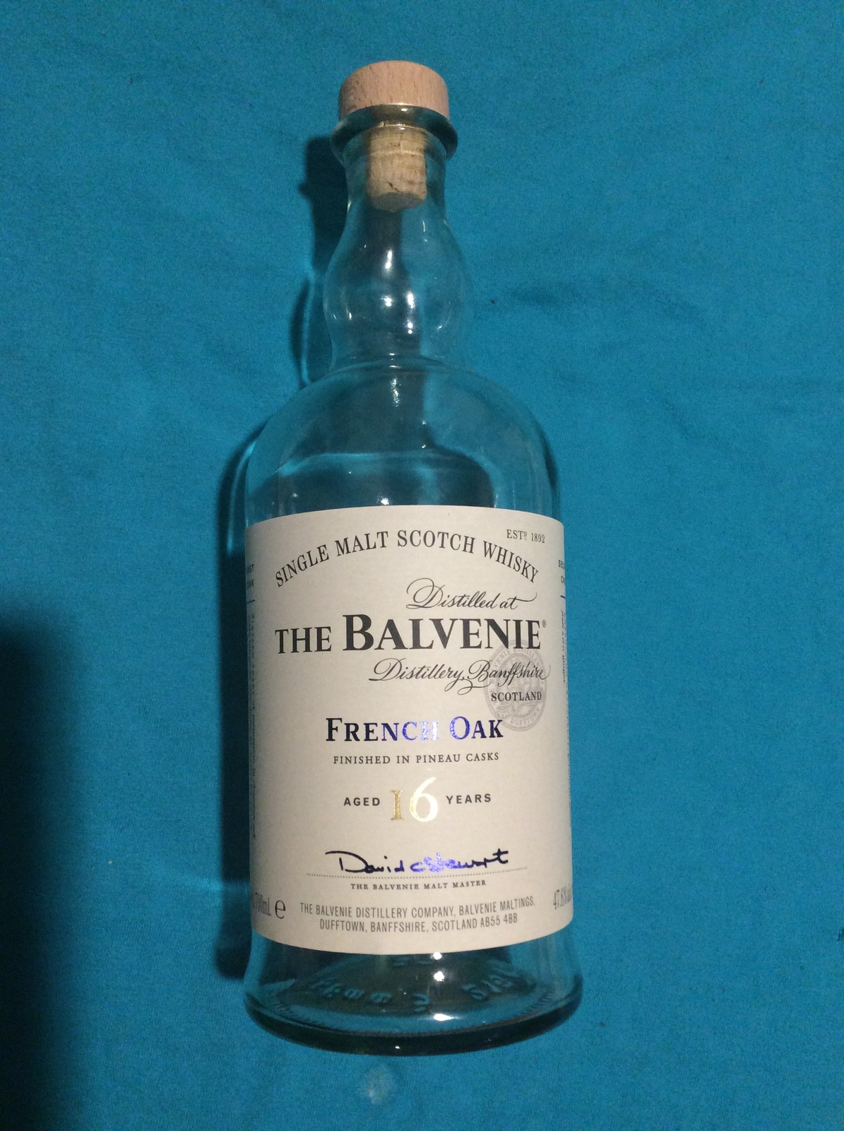 THE BALVENIE SINGLE MALT SCOTCH WHISKY EMPTY BOTTLE - AGED 16 YEARS - 70... - $19.49