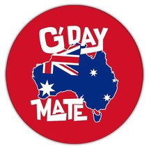 AUSTRALIA Map : Gift Coaster Australian Aussie Flag Expat Good Day Mate Country  - £3.97 GBP