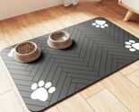 Pet Feeding Mat-Absorbent Pet Placemat for Food and Water Bowl, with Wat... - $18.04