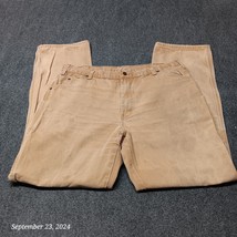 Dickies Canvas Carpenter Pants Men 38x34 Brown Relaxed Fit Straight Leg ... - $15.23