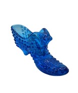 Vintage Fenton Shoe Panther Hobnail Art Cobalt Blue Glass Slipper 6&quot;L 2.... - £19.12 GBP