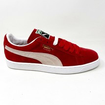 Puma Suede Classic + High Risk Red White Mens Sneakers 352634 65 - £51.91 GBP