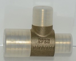 Zurn QQT755GX 1-1/2 x 1 By 1 Inch Barbed Brass Reducing Tee Lead Free image 1
