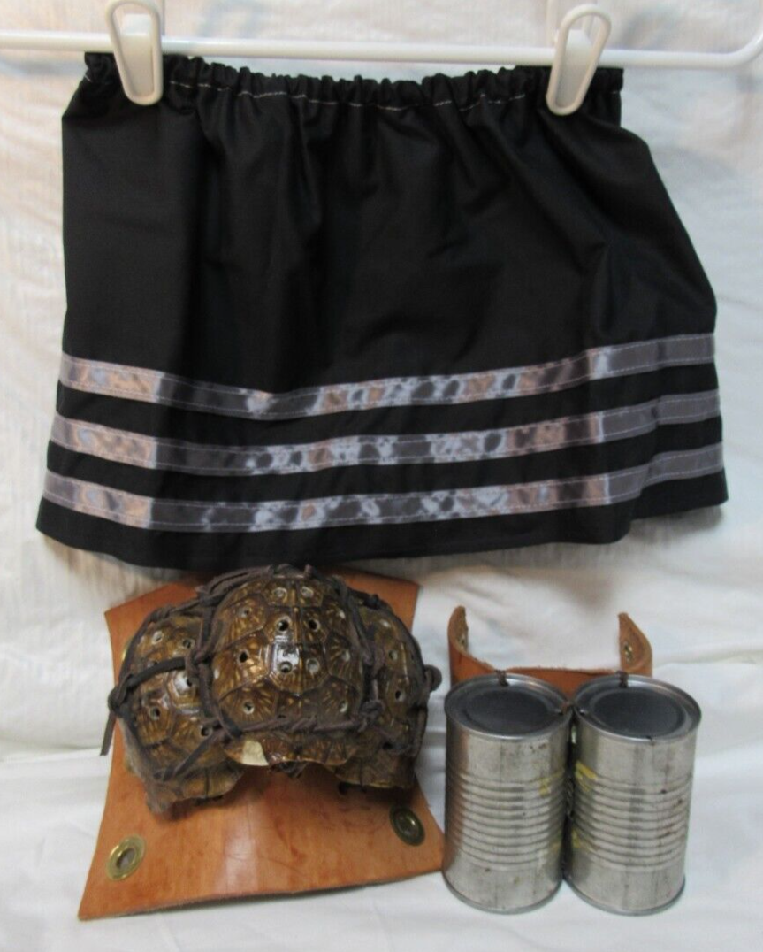 New Native American Seminole Girl&#39;s Handmade Black Ribbon Skirt Sz Med - $34.64