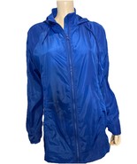T by Talbots Royal Blue Hooded Windbreaker Size L - $27.54