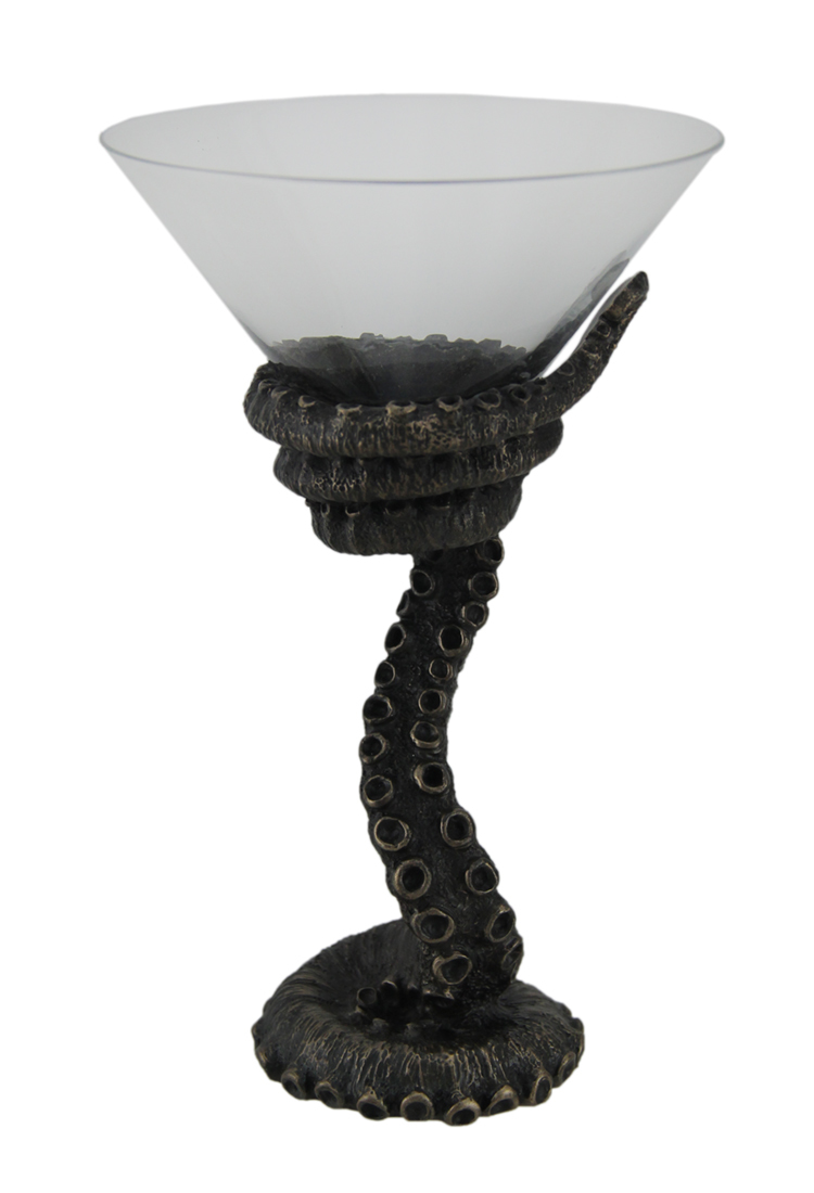 Primary image for Scratch & Dent Bronze Finish Octopus Tentacle Martini Glass