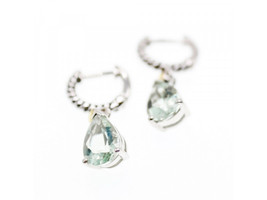 925 Sterling Silver Gold Inlay Demantoid Earrings - £64.04 GBP