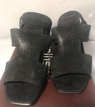 Kalliste 5954 Ankle Strap Square Toe Sandals, Black, Italy 7.5US / 38EU - $42.32