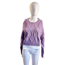 Aeropostale Small Purple Cropped Cable Knit Sweater - €17,86 EUR Aeropostale Small Purple Cropped Cable Knit Sweater - €17,86 EUR