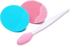 Set of 3 Soft Face Massage Scrubber Manual Facial Cleansing w/Exfoliatin... - £3.94 GBP