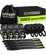 Sunferno Ratchet Straps Tie Down 2500Lbs Break Strength - 15 Ft Heavy Duty - $31.76