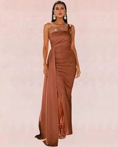 Singular Bodycon Maxi Dress - Brown - £86.46 GBP