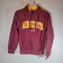 Minnesota Golden Gophers Mens Hoodie Sweatshirt Small Maroon Drawstring Hood - $17.55