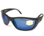 Costa Sunglasses Fisch 06S9054-0464 Matte Black Wrap Frames w 580P Blue ... - $131.08